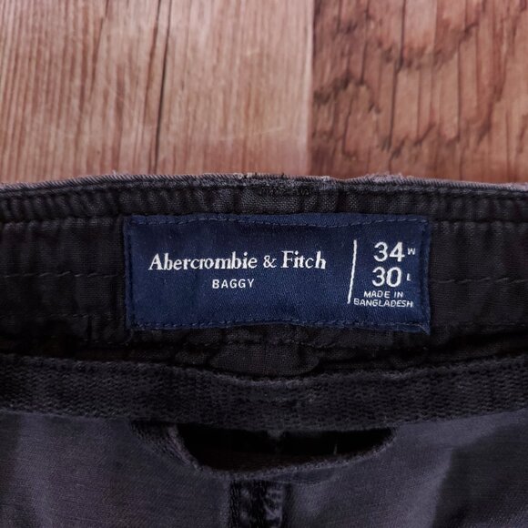 *READ* Abercrombie & Fitch Baggy Pants Mens Size 34X29(30) Cargo Utility Gray - Picture 11 of 15